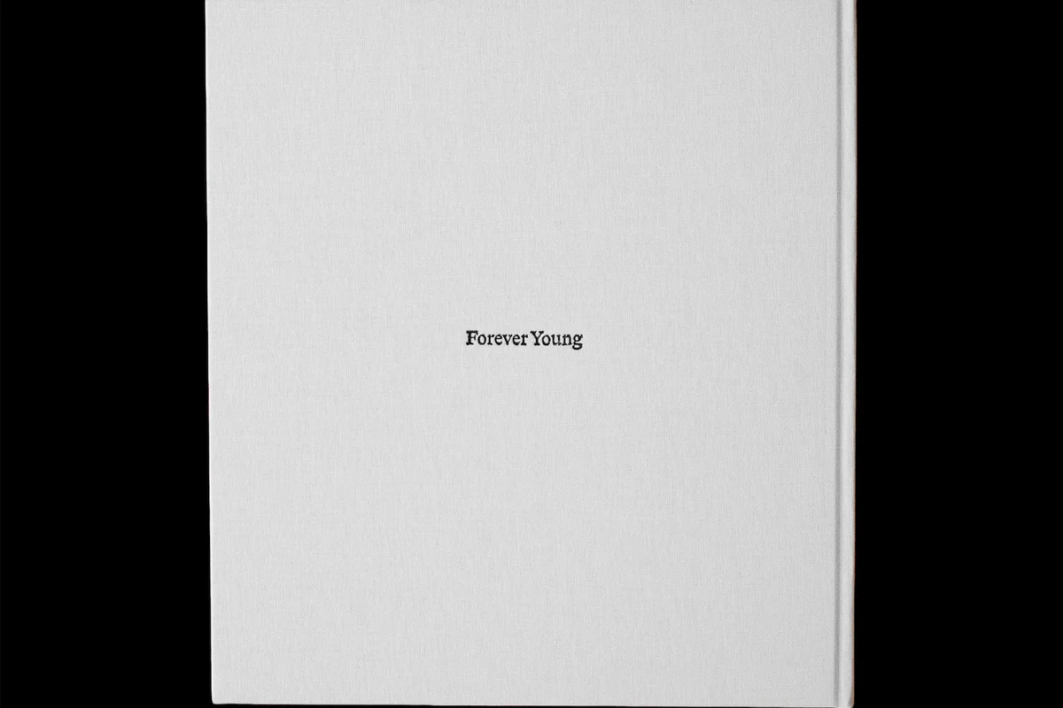 Back cover with Forever Young title on linen