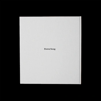Back cover with Forever Young title on linen