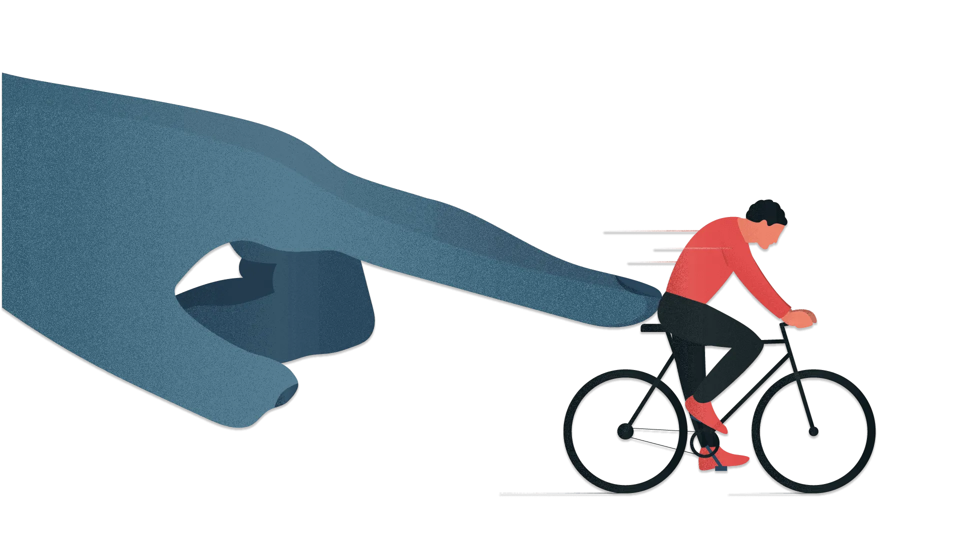 Bicycle push illustration
