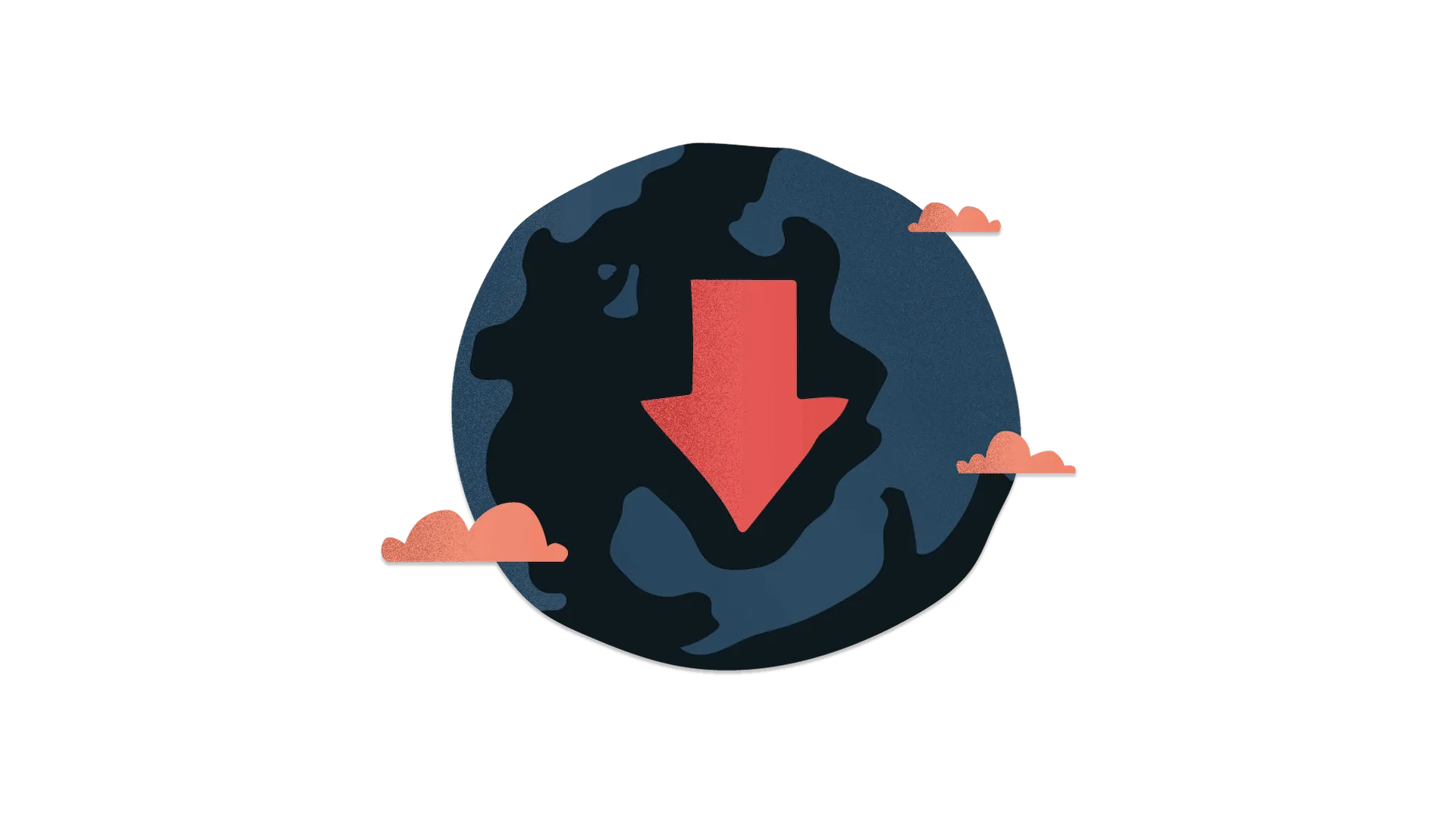 World pollution illustration