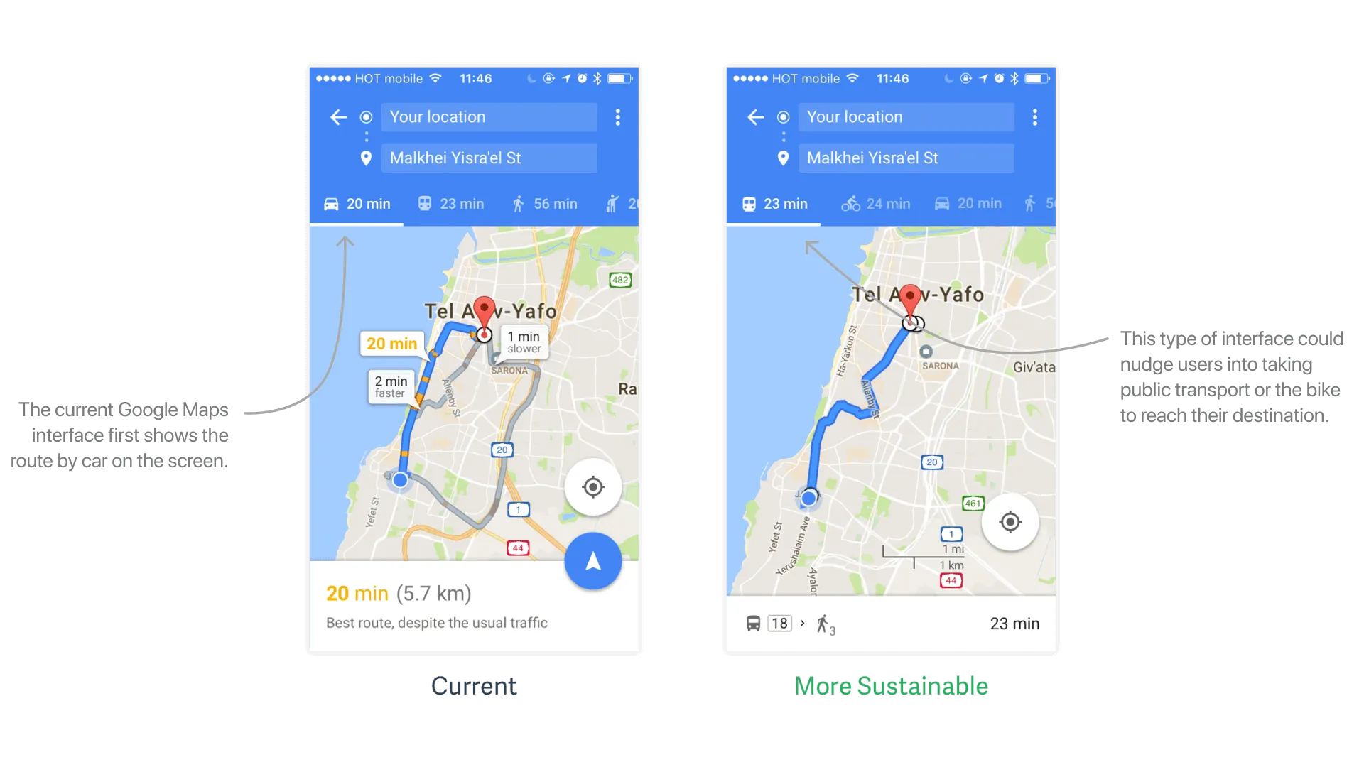 Google Maps interface