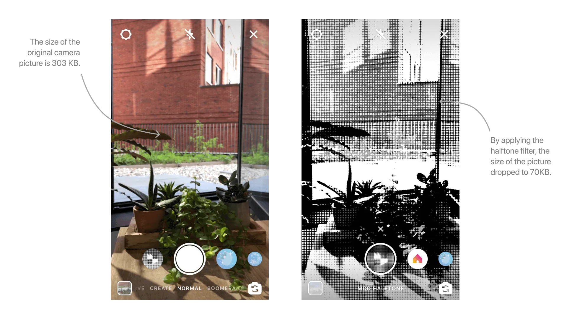 Instagram story interface